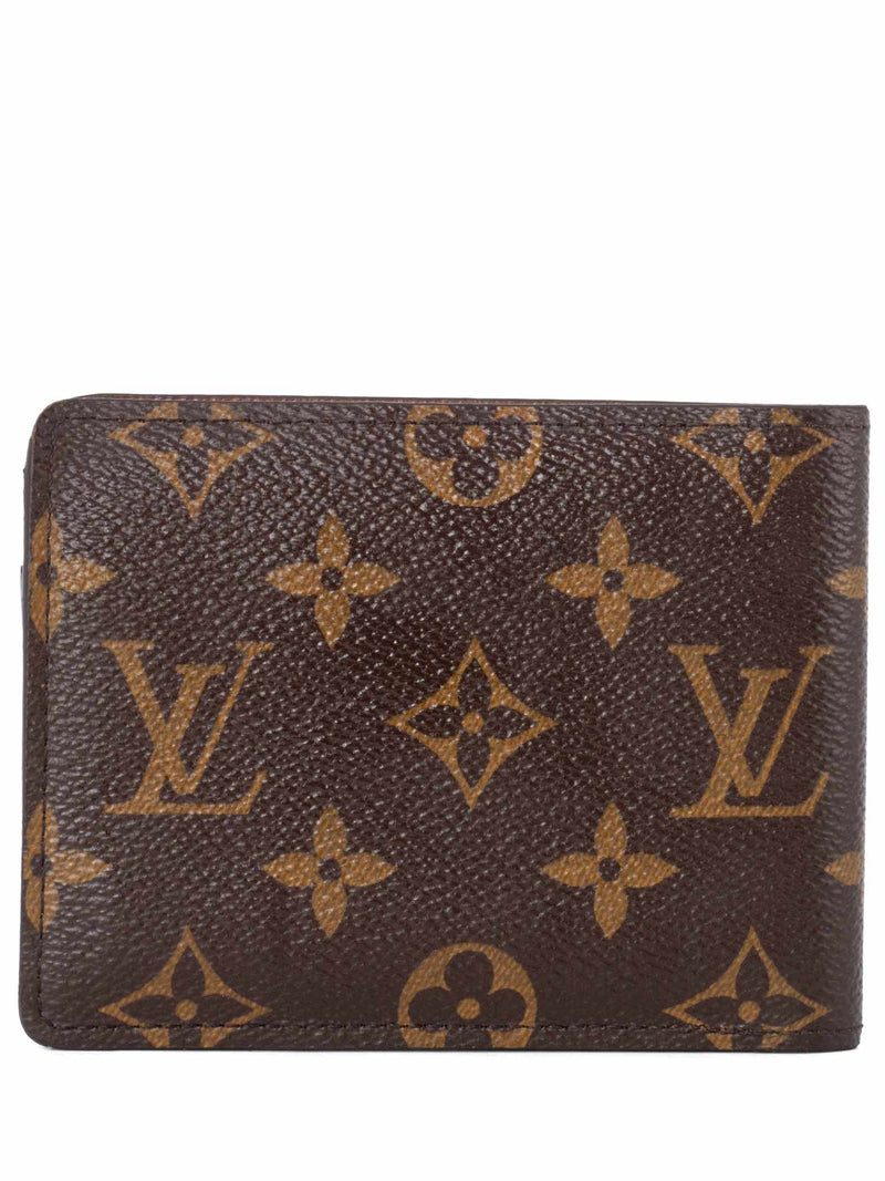 LOUIS VUITTON Checkbook Holder Monogram Canvas Wallet Brown