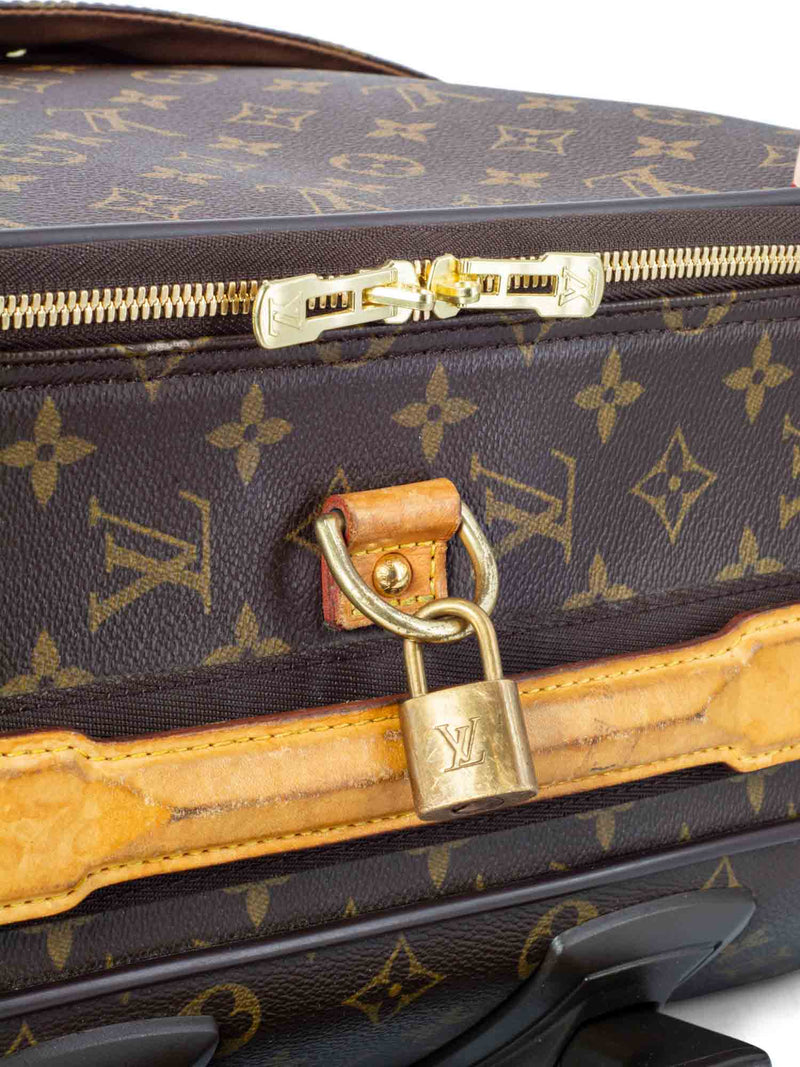 Louis Vuitton Monogram Pegase Roller Luggage Bag 55 Brown-designer resale