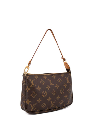 Louis Vuitton Monogram Pochette Bag Brown-designer resale