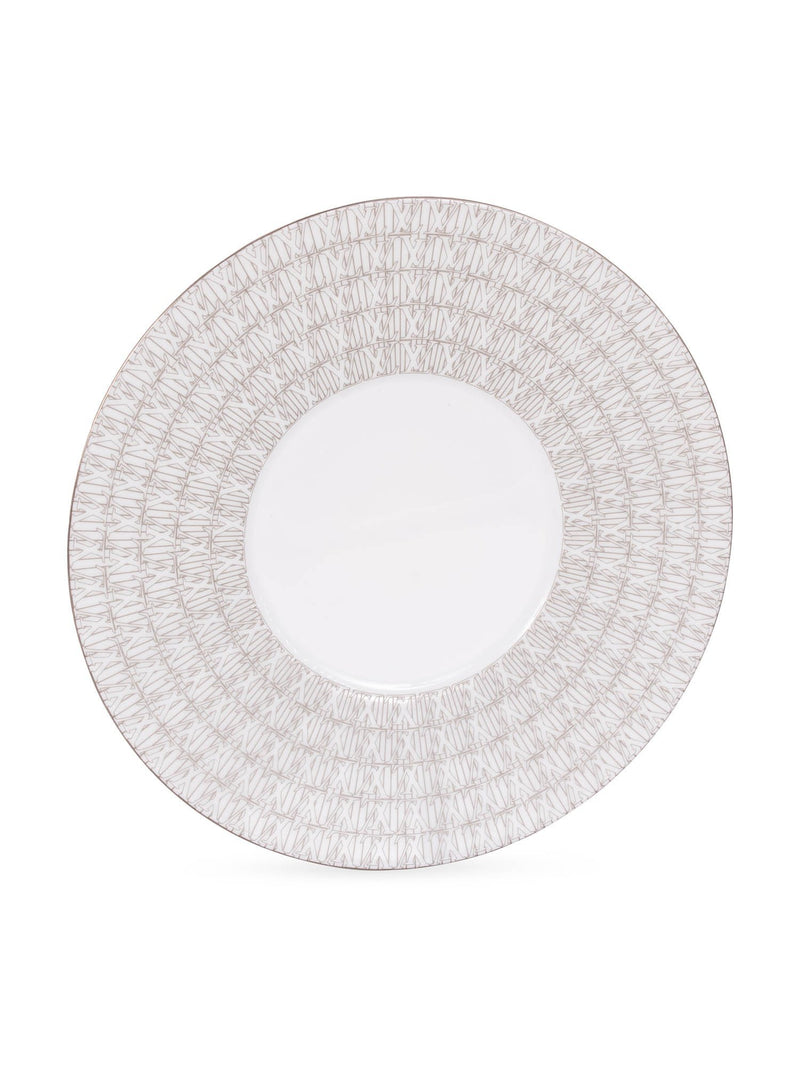 Louis Vuitton Monogram Porcelain Decorative Plates Set 2 White