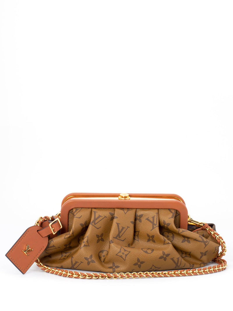 Louis Vuitton Monogram Reverse Boursicot EW Messenger Bag Brown