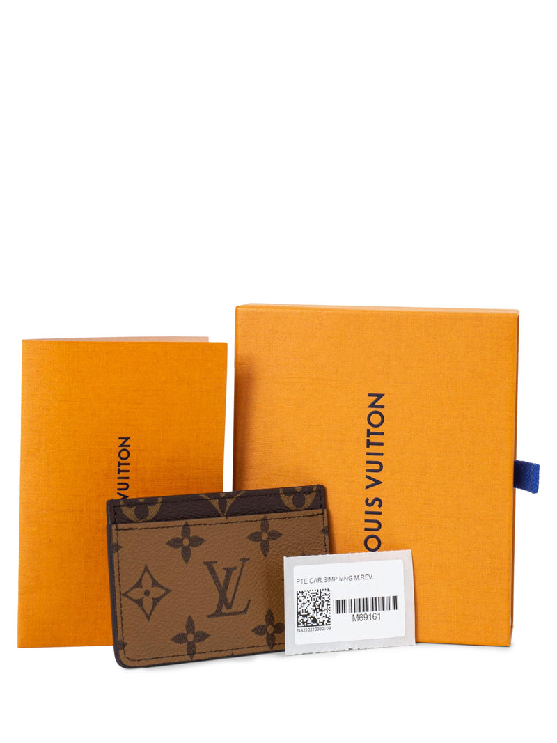 Louis Vuitton Monogram Reverse Card Holder Wallet Brown-designer resale