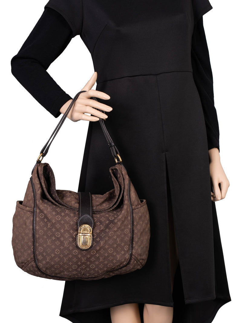 Louis Vuitton Monogram Romance Hobo Bag Brown-designer resale