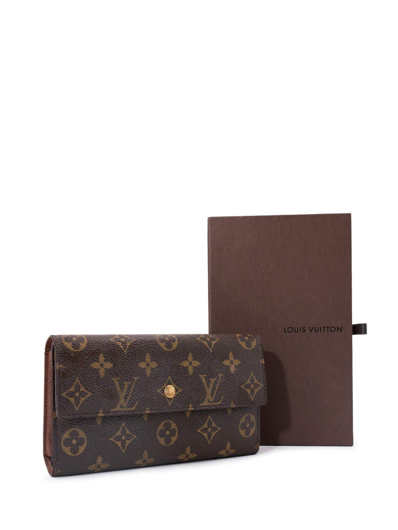 Louis Vuitton Monogram Sarah Long Wallet Brown-designer resale