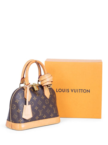 Louis Vuitton Monogram Small Alma Messenger Bag BB Brown-designer resale