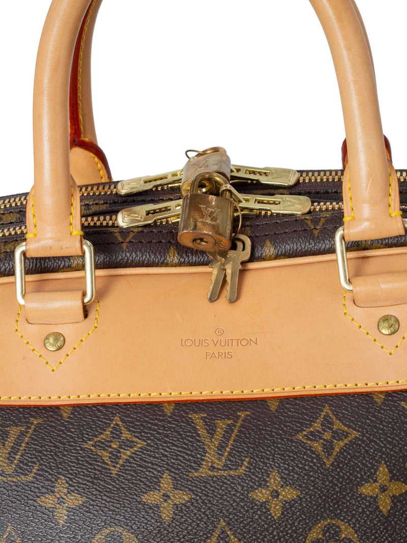 Louis Vuitton Monogram Soft Double Luggage Travel Bag Brown-designer resale