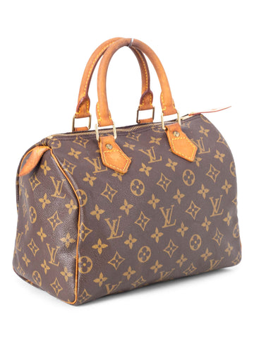 Louis Vuitton Monogram Speedy Bag 25 Brown-designer resale