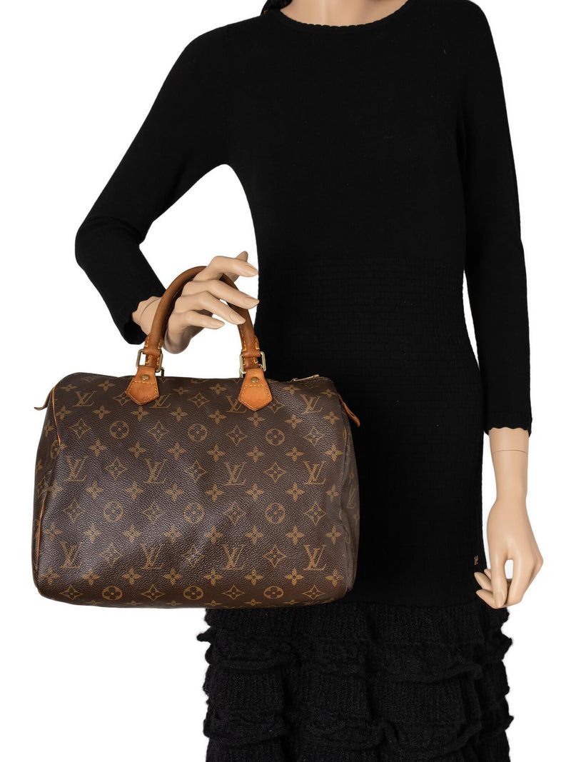 Louis Vuitton Monogram Speedy Bag 30 Brown-designer resale