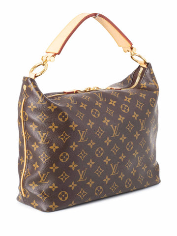 Louis Vuitton Monogram Sully PM Hobo Bag Brown-designer resale