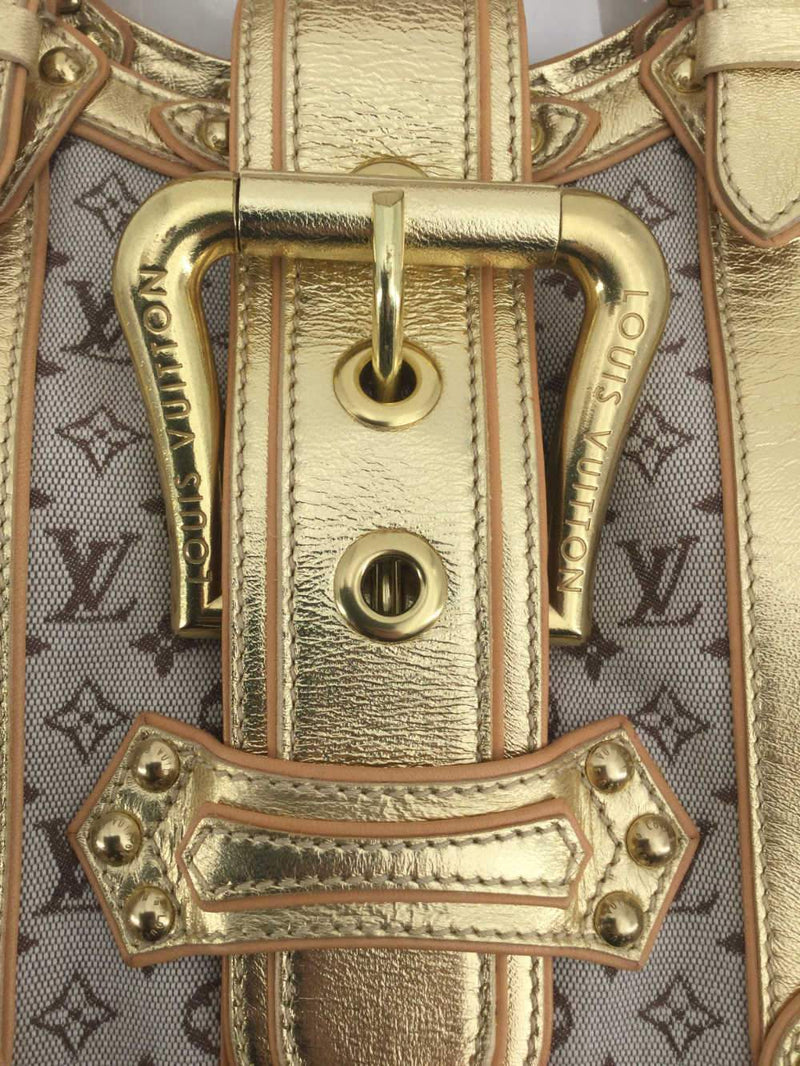 Louis Vuitton - Authenticated Theda Handbag - Cloth Gold for Women, Very Good Condition