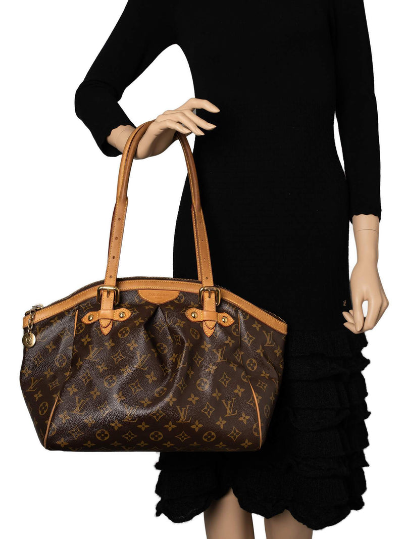 Louis Vuitton Monogram Canvas GM Leather Tote Tivoli Shoulder Bag
