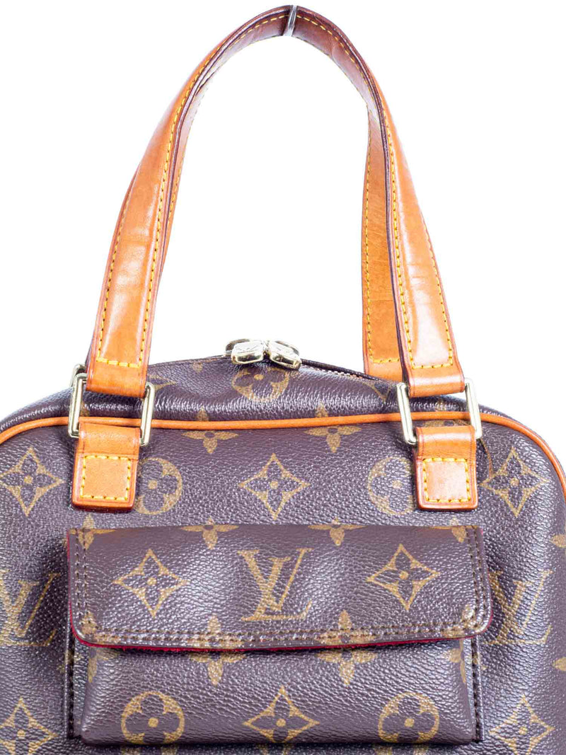 Louis Vuitton Monogram Top Handle Bag Brown-designer resale
