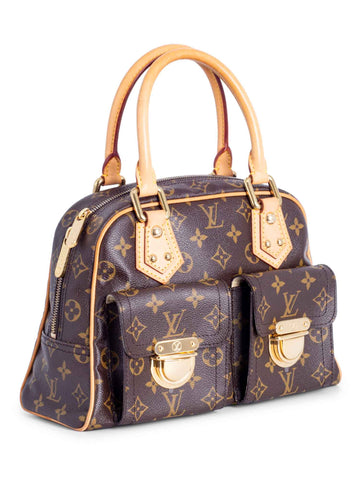 Louis Vuitton Monogram Top Handle PM Bag Brown-designer resale