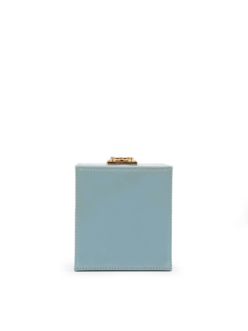 Louis Vuitton Monogram Vernis Bleecker Box Bag Blue-designer resale