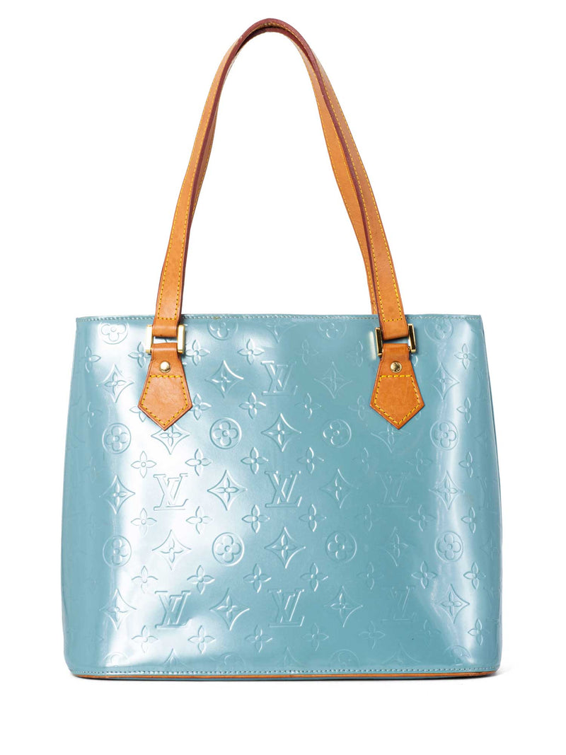 Louis Vuitton Monogram Vernis Houston Bag Blue-designer resale