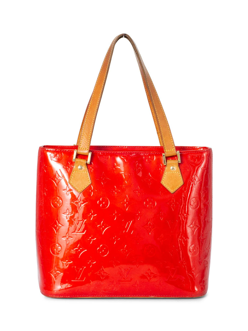 Louis Vuitton Monogram Vernis Houston Bag Red-designer resale