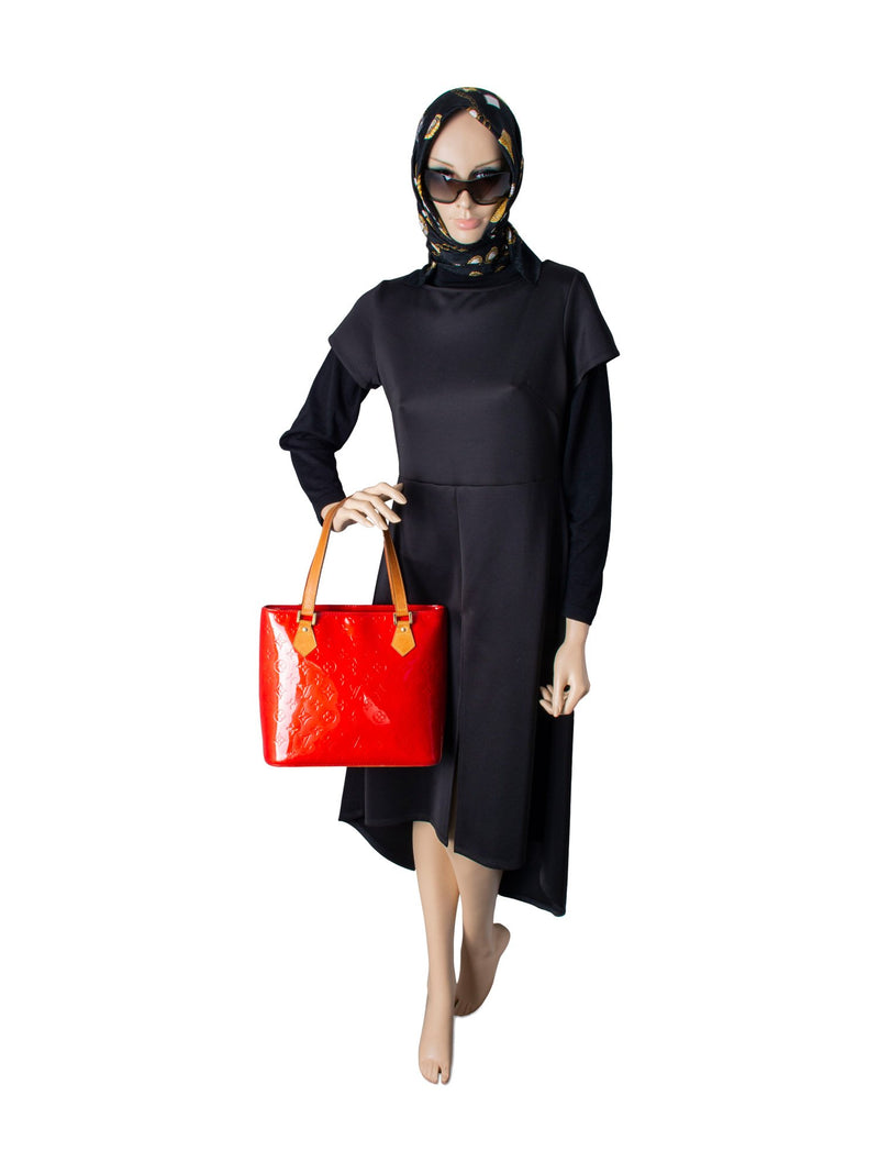 Louis Vuitton, Bags, Louis Vuitton Black Vernis Houston Shoulder Bag With  Scarf And Dust Bag