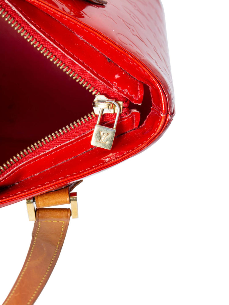 Louis Vuitton Monogram Vernis Houston Bag Red-designer resale
