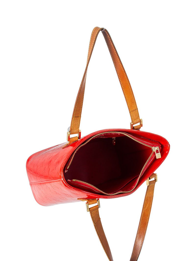 Louis Vuitton Monogram Vernis Houston Bag Red-designer resale