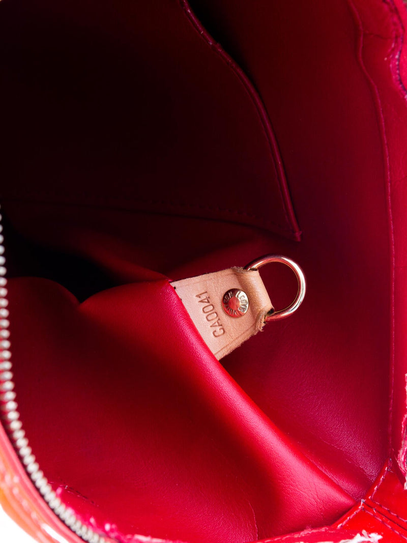 Louis Vuitton Monogram Vernis Houston Bag Red-designer resale