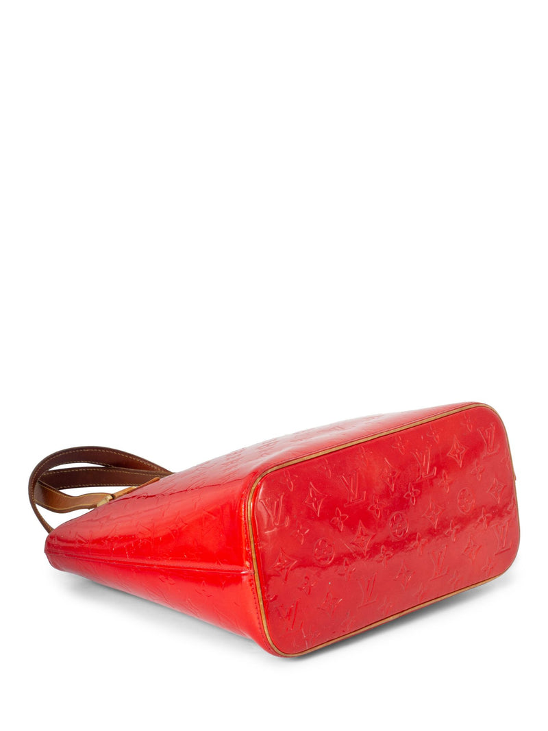 Louis Vuitton - Red Patent Leather Monogram Embossed Vernis