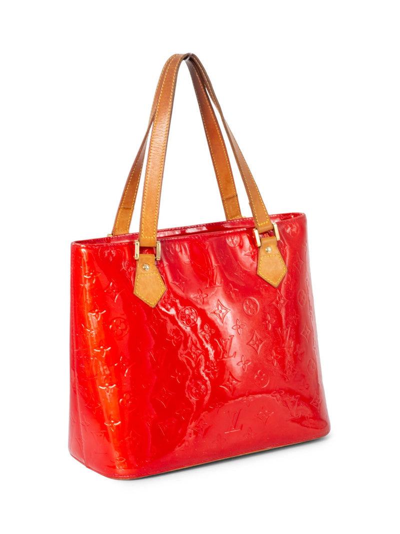 Louis Vuitton Monogram Vernis Houston Bag Red-designer resale