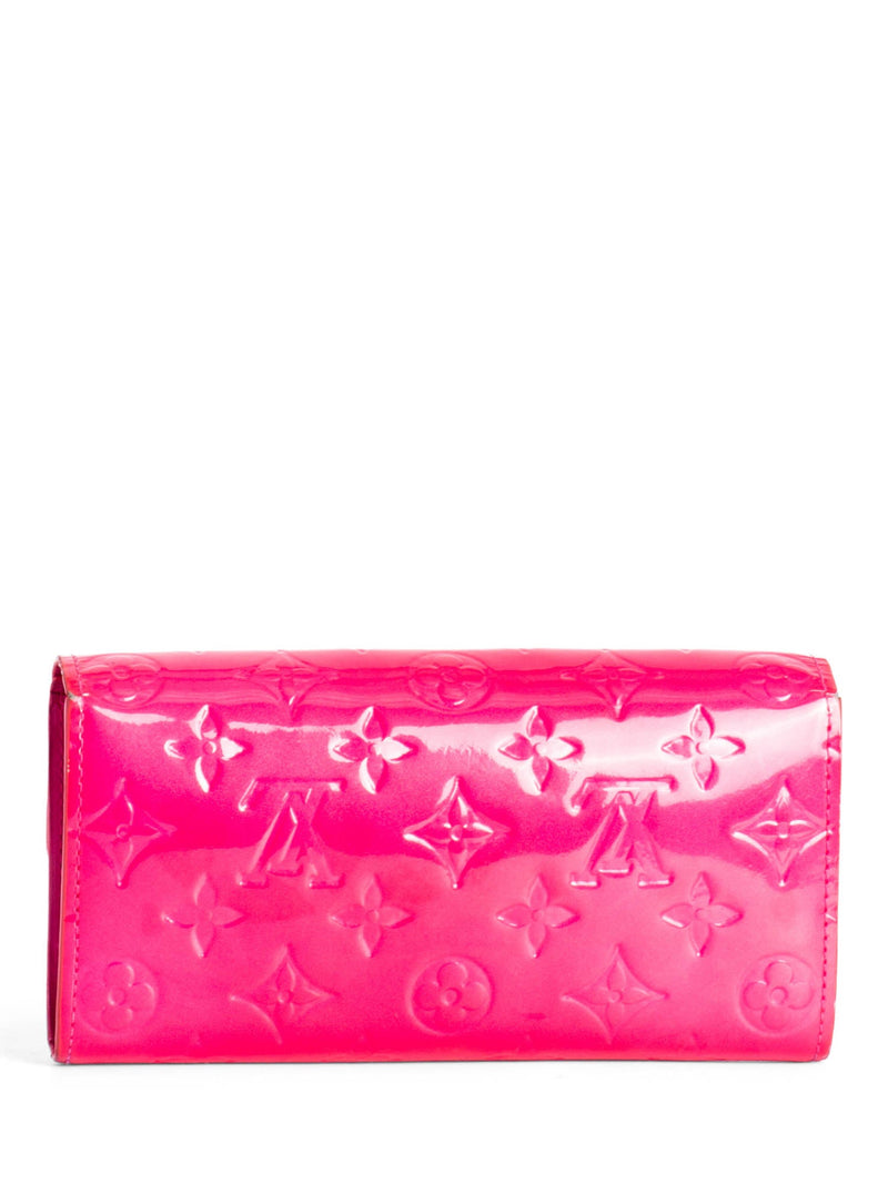 Louis Vuitton Monogram Vernis Patent Leather Sarah Wallet Hot Pink-designer resale