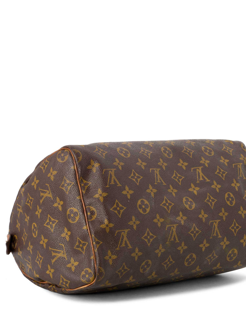 LOUIS VUITTON Speedy 30 bag in brown monogram canvas and natural leather -  VALOIS VINTAGE PARIS