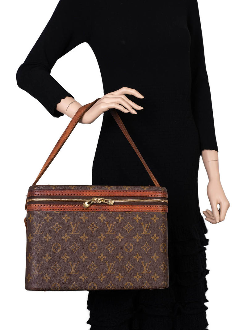 Louis Vuitton Monogram Vintage Vanity Trunk Bag Brown-designer resale