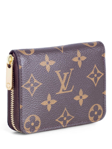 Louis Vuitton Monogram Zippy Compact Wallet Brown-designer resale