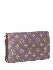 Louis Vuitton Monogram Zippy Travel Large Wallet Brown