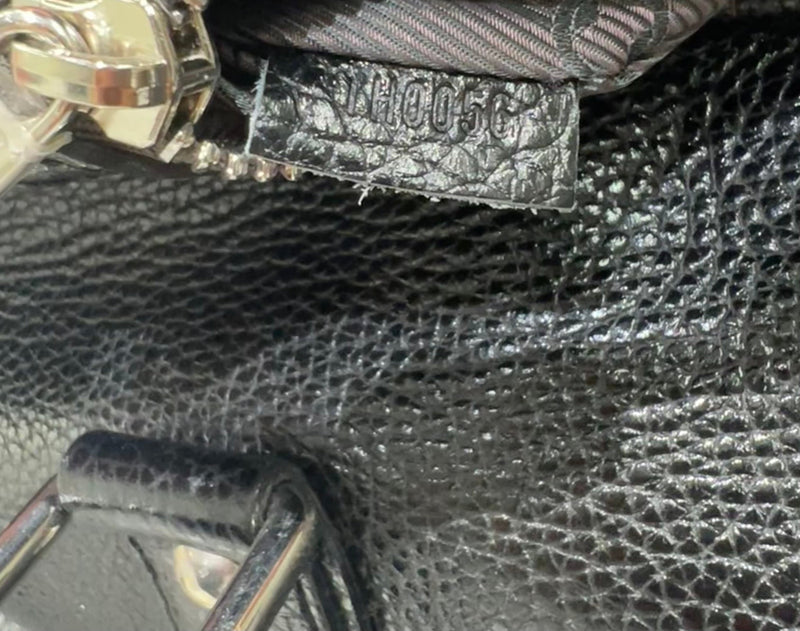 Louis Vuitton Shiny Pebbled Leather Duffle Bag Black