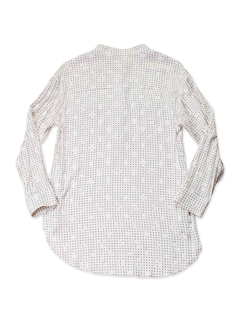Louis Vuitton Silk Monogram Polka Dot Blouse White-designer resale