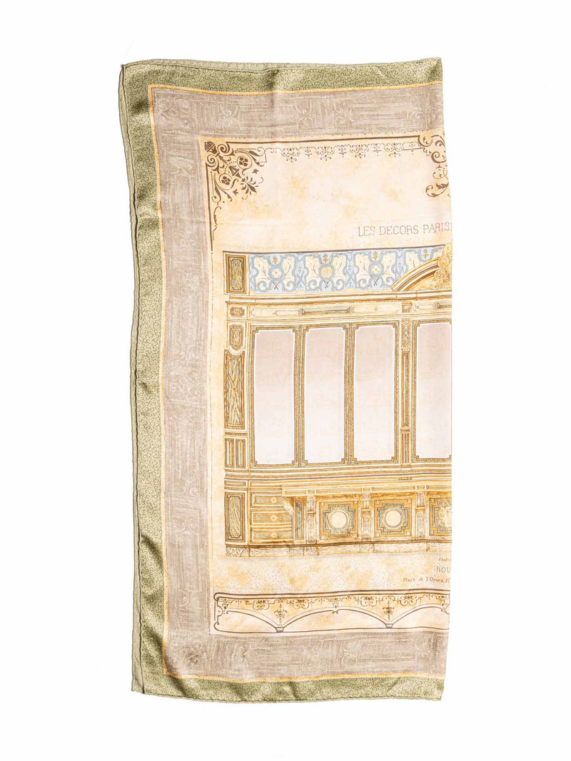 Louis Vuitton Silk Opera House Scarf Gold-designer resale