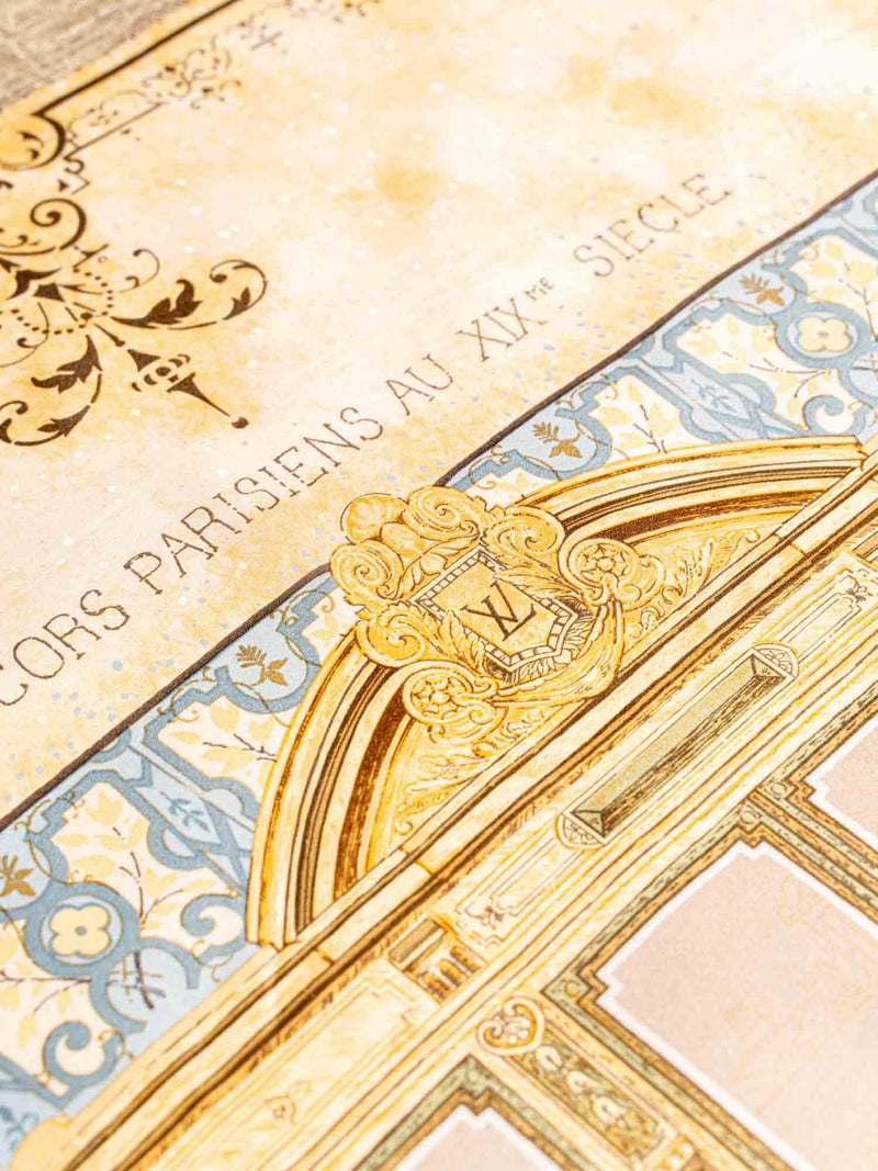 Louis Vuitton Silk Opera House Scarf Gold