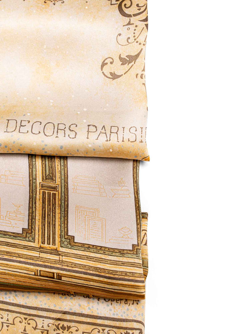 Louis Vuitton Silk Opera House Scarf Gold-designer resale