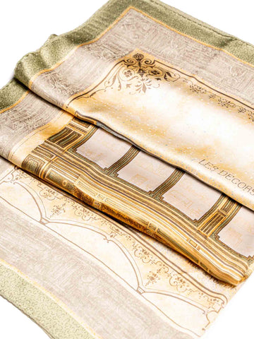 Louis Vuitton Silk Opera House Scarf Gold-designer resale