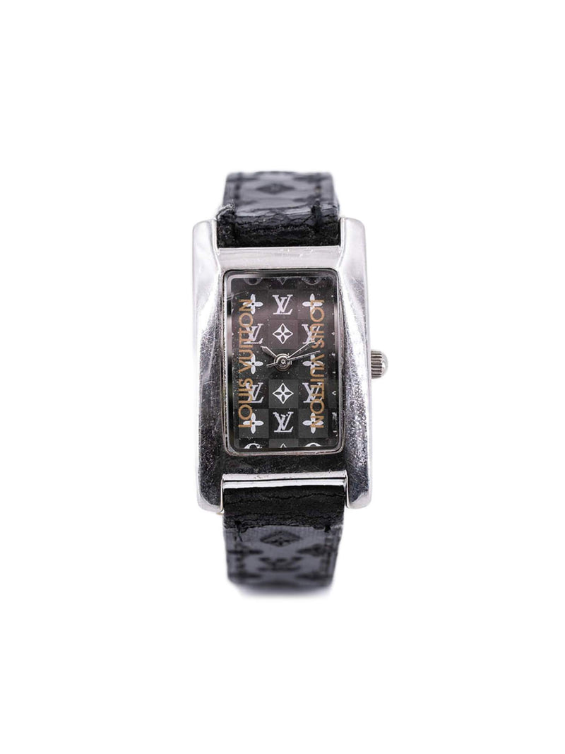 Louis Vuitton Stainless Steel Calfskin 20mm Malletier Quartz Watch