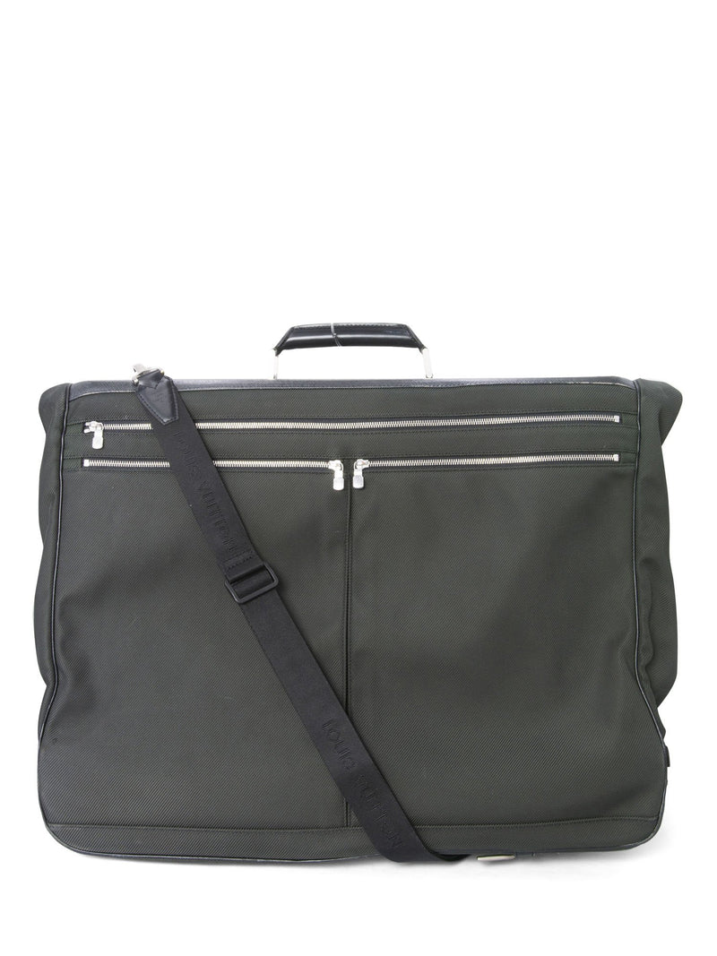 Louis Vuitton Taiga Travel Garment Bag Green Black-designer resale