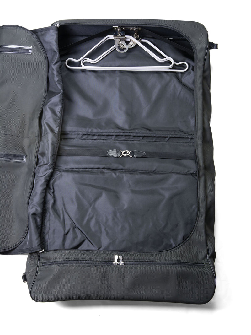 Louis Vuitton Noir/Vert Taiga Brushed Metal  Portable Gibeciere  Garment  Travel Bag GM, New!
