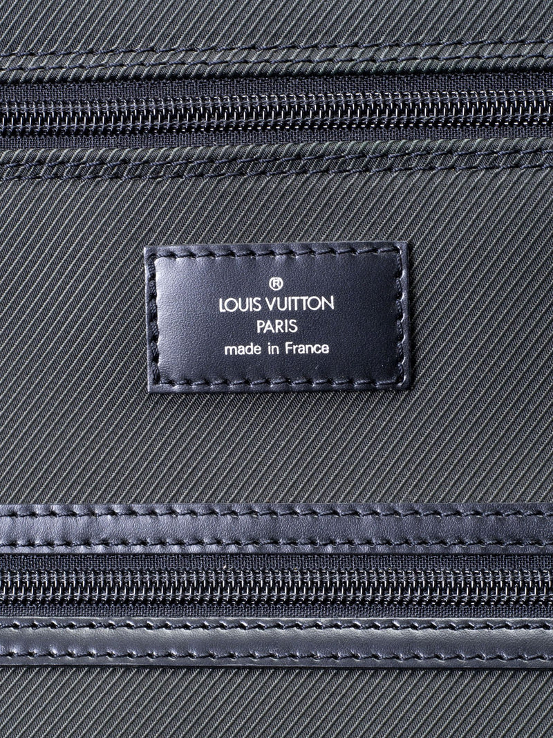 Louis Vuitton Noir/Vert Taiga Brushed Metal  Portable Gibeciere  Garment  Travel Bag GM, New!