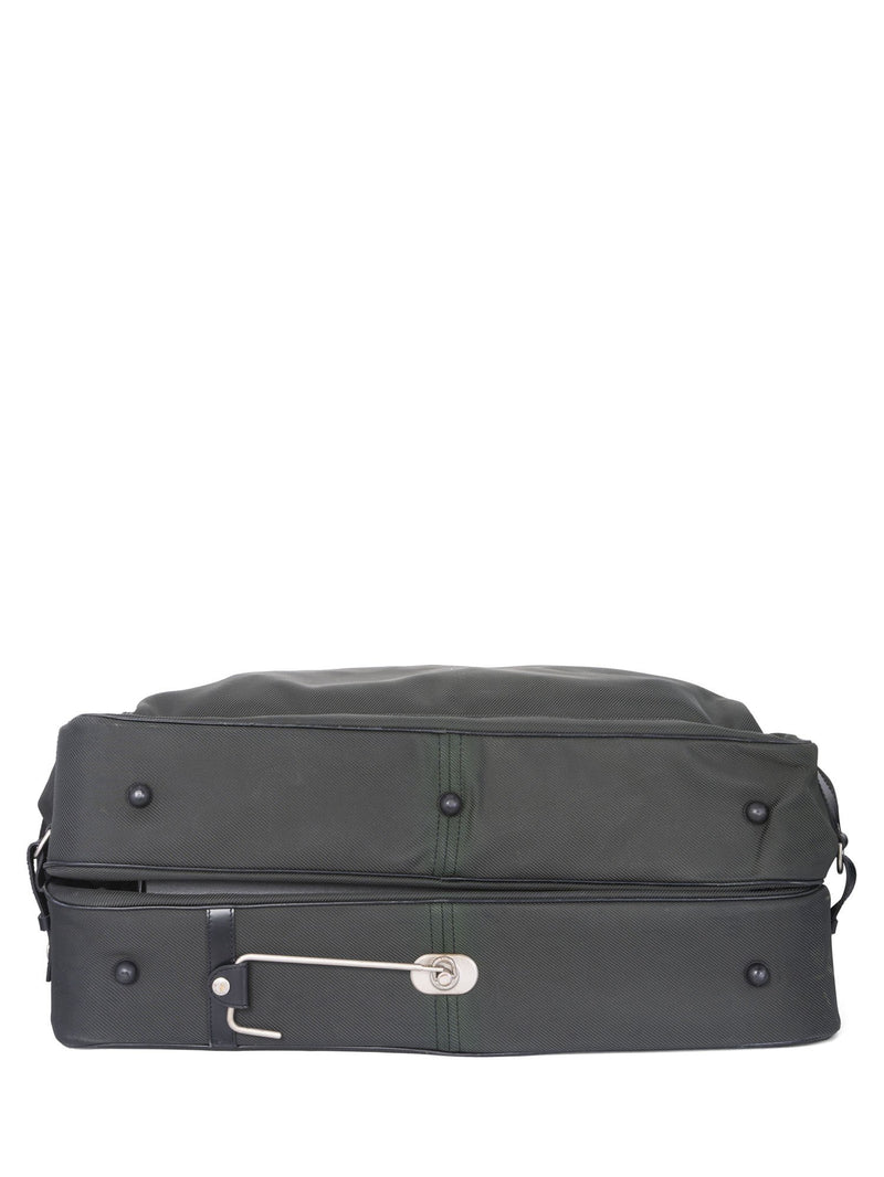 Louis Vuitton Noir/Vert Taiga Brushed Metal  Portable Gibeciere  Garment  Travel Bag GM, New!