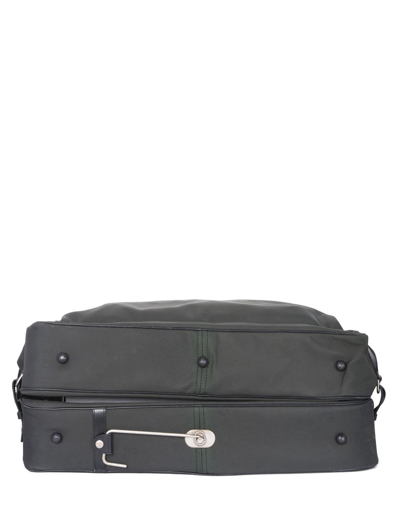 Louis Vuitton Noir/Vert Taiga Brushed Metal  Portable Gibeciere  Garment Travel  Bag GM, New!