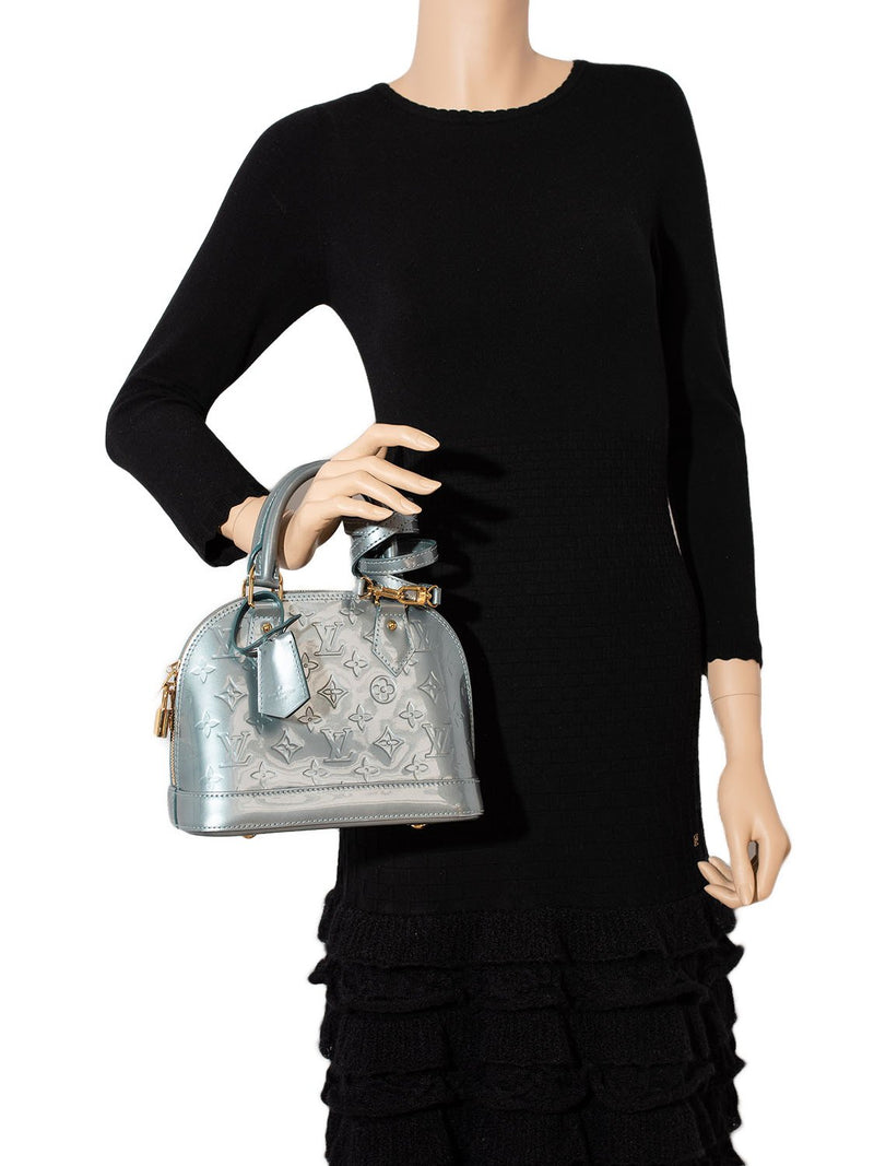 Louis Vuitton Vernis Alma BB Bag Blue-designer resale