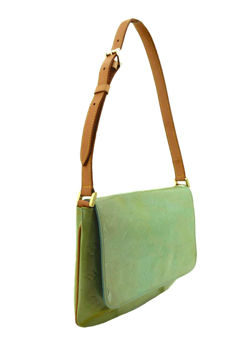 Thompson patent leather handbag Louis Vuitton Green in Patent