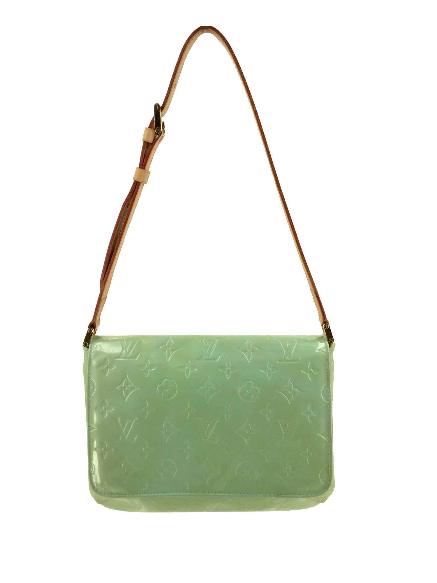Louis Vuitton Vernis Thompson Street Flap Bag Green-designer resale
