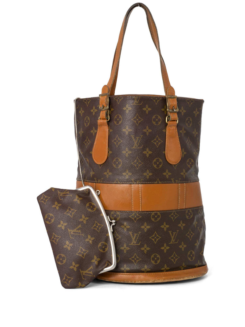 Louis Vuitton Vintage Monogram Bucket Bag Brown-designer resale