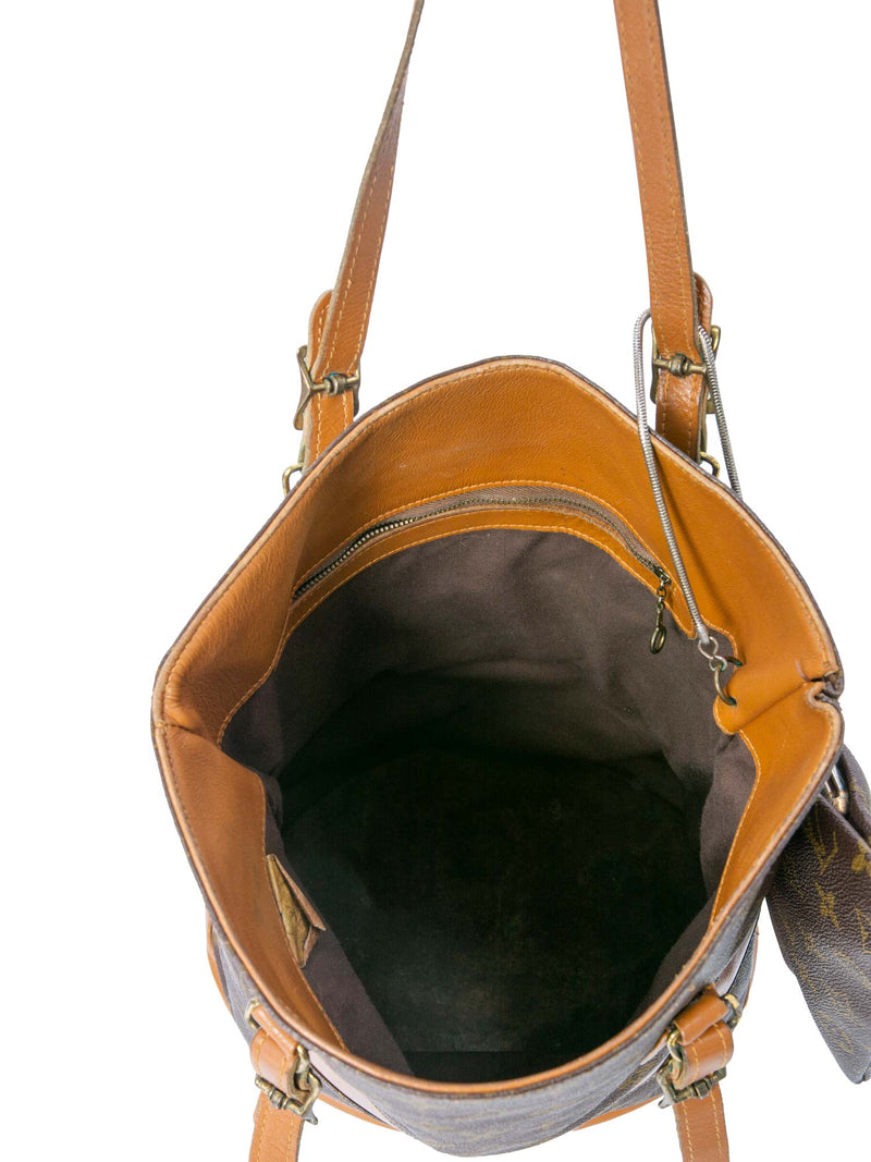 Sold at Auction: Louis Vuitton - Bucket Bag - Brown Monogram - Tan Leather  Stripe Vintage