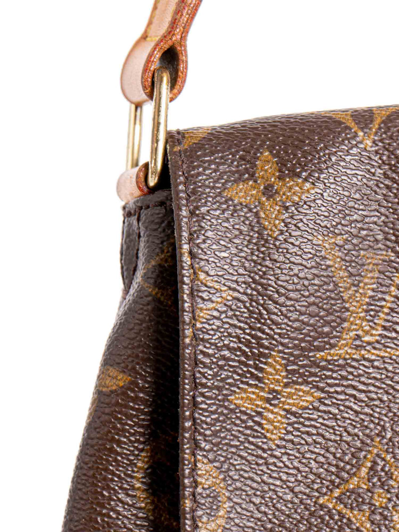Louis Vuitton Vintage Monogram Flap Messenger Bag Brown-designer resale