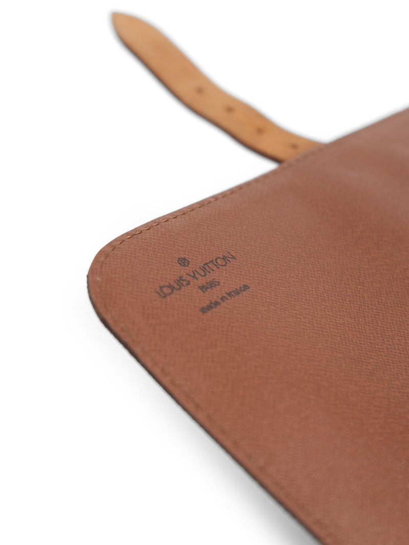 Louis Vuitton Vintage Monogram Flap Messenger Bag GM Brown-designer resale